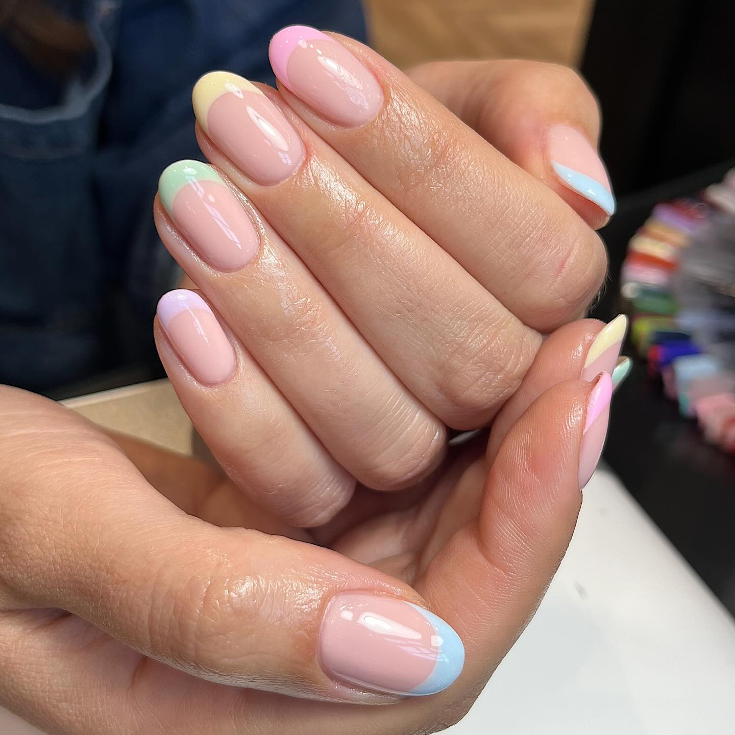 Easter Nails 1 - Pastel French Tips