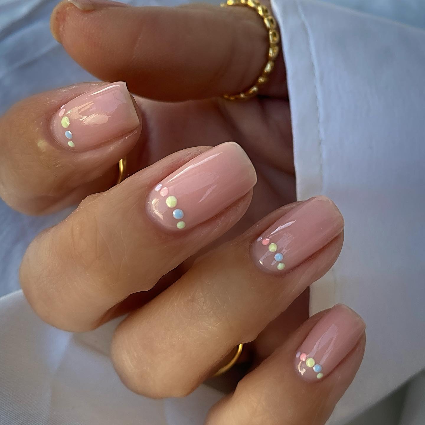Easter Nails - Pastel Dots