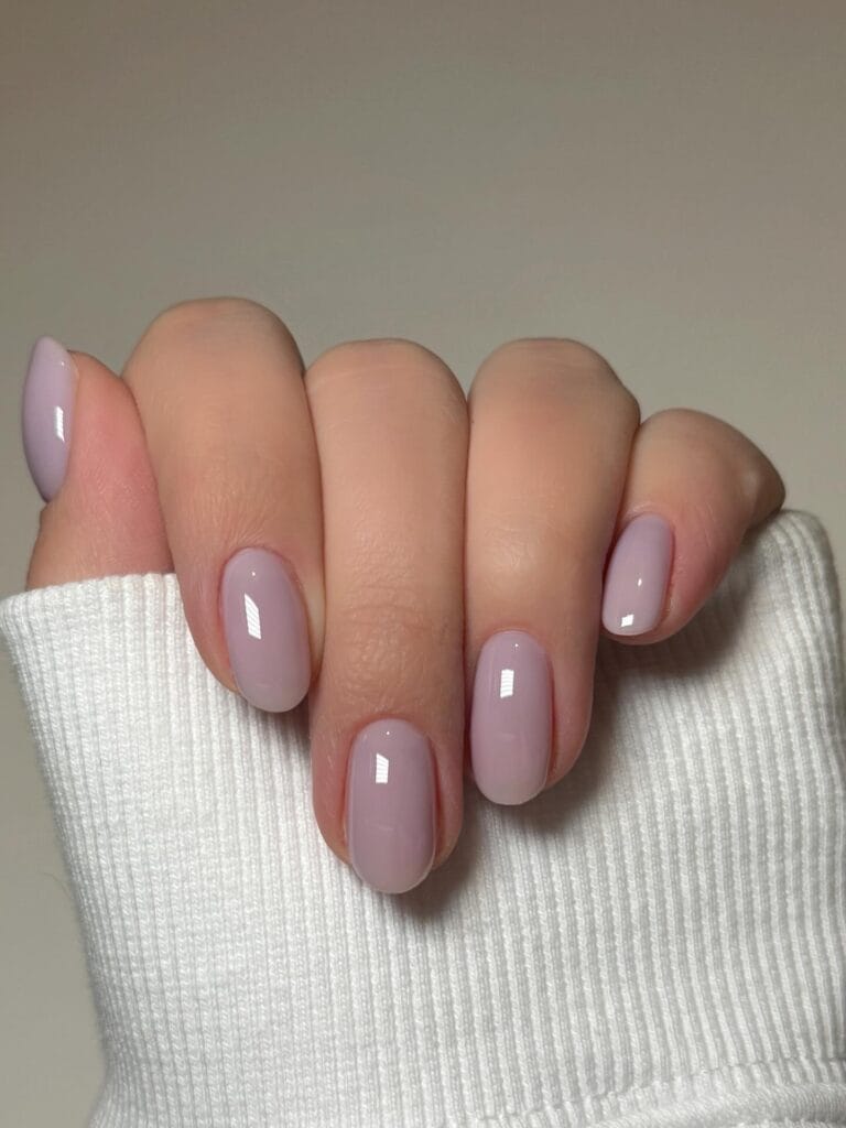 Lilac Easter Nails - Lavender Milk Nails