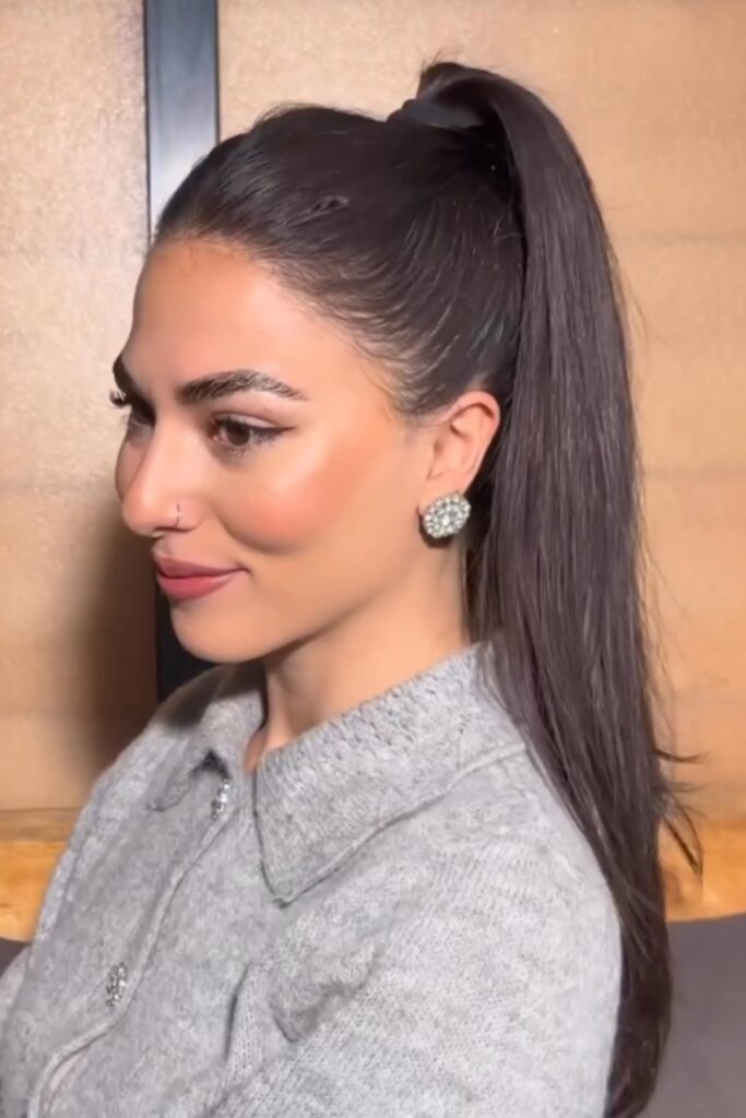 high ponytail is a reliable go-to for hairstyles for back to school