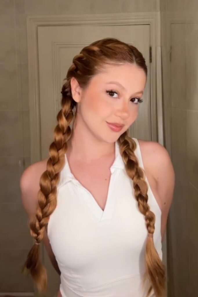 Boxer braids are a two tight, sporty braids that make such a cute back to school hairstyle