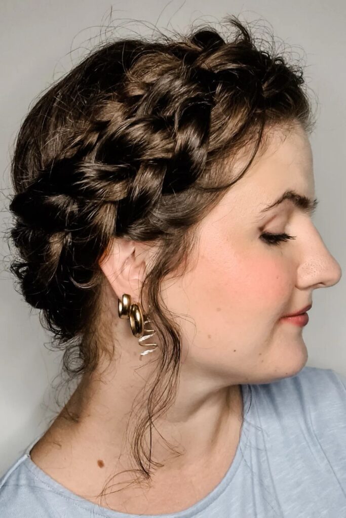 go for a crown braid for a little bit fairytale and a lot practical back to school hairstyles braids