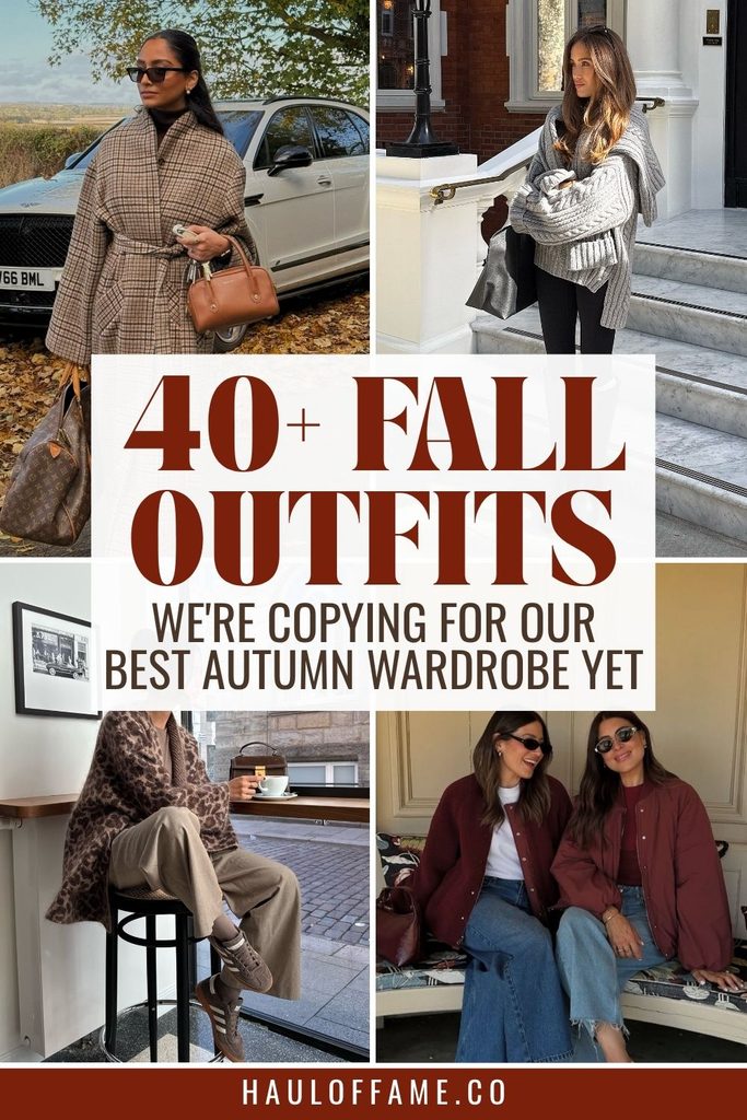 Collage of fall outfit 